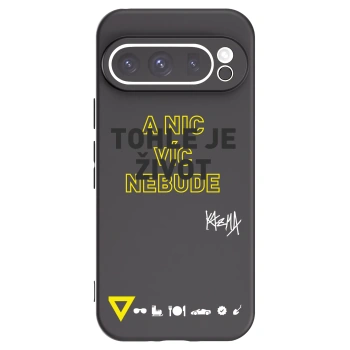 Picasee silikónový čierny obal pre Google Pixel 9 Pro - Kazma - TOHLE JE ŽIVOT A NIC VÍC NEBUDE
