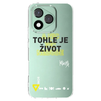 Picasee silikónový prehľadný obal pre Honor 400 Lite 5G - Kazma - TOHLE JE ŽIVOT A NIC VÍC NEBUDE