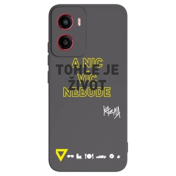 Picasee silikónový čierny obal pre Motorola Moto G05 - Kazma - TOHLE JE ŽIVOT A NIC VÍC NEBUDE