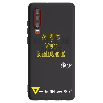 Picasee silikónový čierny obal pre Huawei P30 - Kazma - TOHLE JE ŽIVOT A NIC VÍC NEBUDE