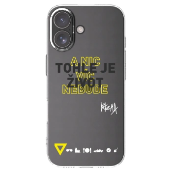 Picasee silikónový prehľadný obal pre Apple iPhone 17 - Kazma - TOHLE JE ŽIVOT A NIC VÍC NEBUDE