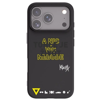 Picasee silikónový čierny obal pre Apple iPhone 17 Pro - Kazma - TOHLE JE ŽIVOT A NIC VÍC NEBUDE