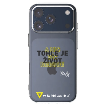 Picasee silikónový prehľadný obal pre Apple iPhone 17 Pro - Kazma - TOHLE JE ŽIVOT A NIC VÍC NEBUDE