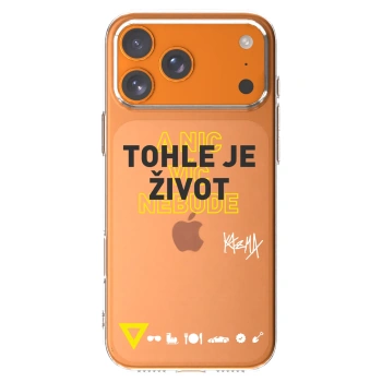Picasee silikónový prehľadný obal pre Apple iPhone 17 Pro Max - Kazma - TOHLE JE ŽIVOT A NIC VÍC NEBUDE