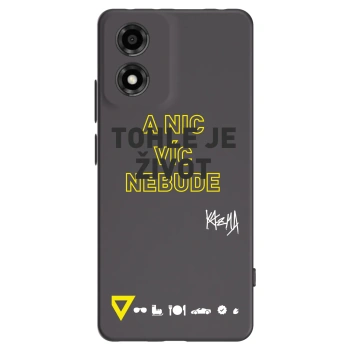 Picasee silikónový čierny obal pre Motorola Moto E14 - Kazma - TOHLE JE ŽIVOT A NIC VÍC NEBUDE