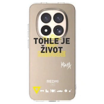 Picasee silikónový prehľadný obal pre Xiaomi Redmi Note 15 Pro 4G - Kazma - TOHLE JE ŽIVOT A NIC VÍC NEBUDE
