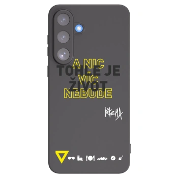 Picasee silikónový čierny obal pre Samsung Galaxy S25 FE 5G - Kazma - TOHLE JE ŽIVOT A NIC VÍC NEBUDE