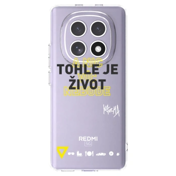 Picasee silikónový prehľadný obal pre Xiaomi Redmi Note 15 - Kazma - TOHLE JE ŽIVOT A NIC VÍC NEBUDE