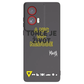 Picasee silikónový čierny obal pre Motorola Edge 50 Fusion - Kazma - TOHLE JE ŽIVOT A NIC VÍC NEBUDE