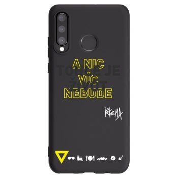 Picasee silikónový čierny obal pre Huawei P30 Lite - Kazma - TOHLE JE ŽIVOT A NIC VÍC NEBUDE