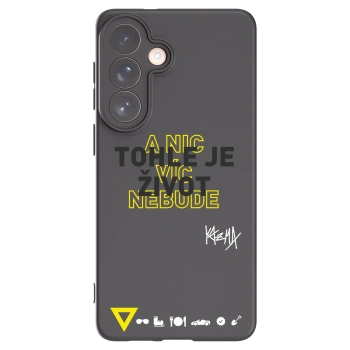 Picasee silikónový čierny obal pre Samsung Galaxy S26+ - Kazma - TOHLE JE ŽIVOT A NIC VÍC NEBUDE