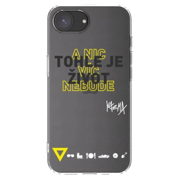 Picasee silikónový prehľadný obal pre Apple iPhone 17e - Kazma - TOHLE JE ŽIVOT A NIC VÍC NEBUDE