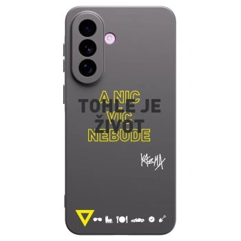 Picasee silikónový čierny obal pre Samsung Galaxy A57 5G - Kazma - TOHLE JE ŽIVOT A NIC VÍC NEBUDE