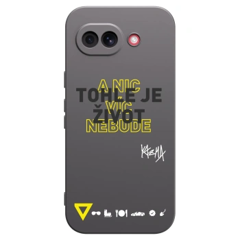 Picasee silikónový čierny obal pre Google Pixel 10a - Kazma - TOHLE JE ŽIVOT A NIC VÍC NEBUDE