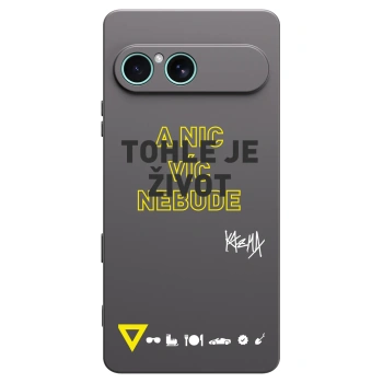 Picasee silikónový čierny obal pre Sony Xperia 10 VII - Kazma - TOHLE JE ŽIVOT A NIC VÍC NEBUDE