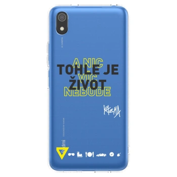 Picasee silikónový prehľadný obal pre Xiaomi Redmi 7A - Kazma - TOHLE JE ŽIVOT A NIC VÍC NEBUDE