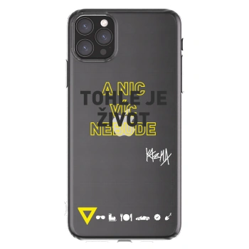 Picasee silikónový prehľadný obal pre Apple iPhone 11 Pro Max - Kazma - TOHLE JE ŽIVOT A NIC VÍC NEBUDE