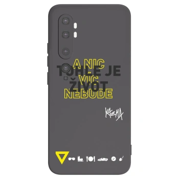 Picasee silikónový čierny obal pre Xiaomi Mi Note 10 (Pro) - Kazma - TOHLE JE ŽIVOT A NIC VÍC NEBUDE