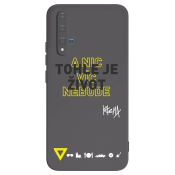 Picasee silikónový čierny obal pre Huawei Nova 5T - Kazma - TOHLE JE ŽIVOT A NIC VÍC NEBUDE