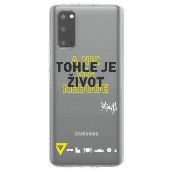 Picasee silikónový prehľadný obal pre Samsung Galaxy S20 G980F - Kazma - TOHLE JE ŽIVOT A NIC VÍC NEBUDE