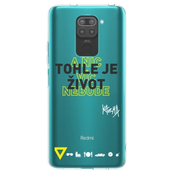 Picasee silikónový čierny obal pre Xiaomi Redmi Note 9 - Kazma - TOHLE JE ŽIVOT A NIC VÍC NEBUDE