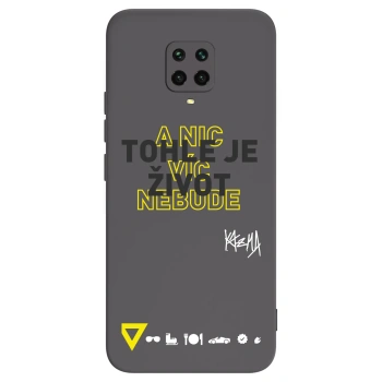Picasee silikónový čierny obal pre Xiaomi Redmi Note 9S - Kazma - TOHLE JE ŽIVOT A NIC VÍC NEBUDE