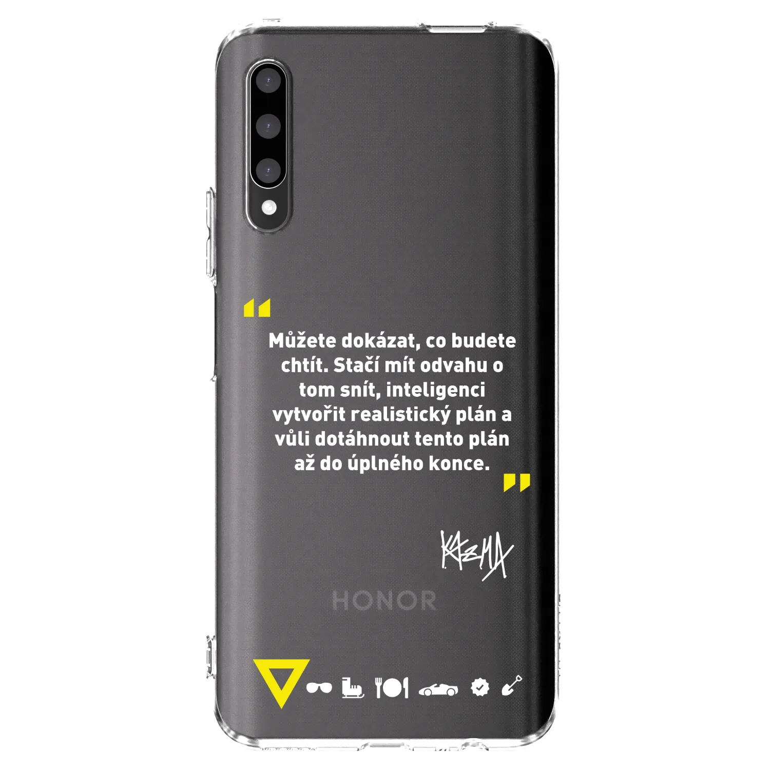 Picasee silikónový prehľadný obal pre Honor 9X Pro - Kazma - MŮŽETE DOKÁZAT, CO BUDETE CHTÍT