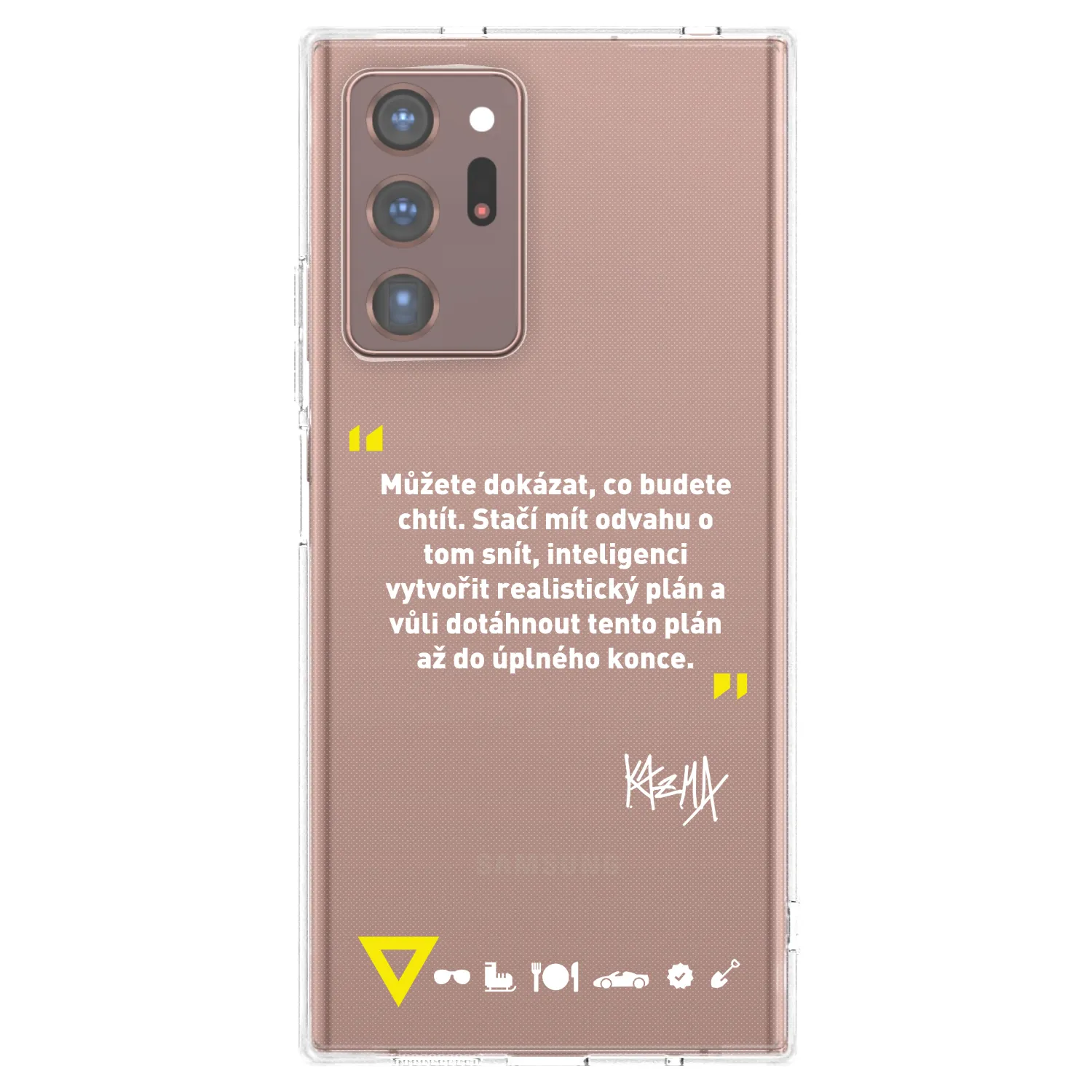 Picasee silikónový prehľadný obal pre Samsung Galaxy Note 20 Ultra - Kazma - MŮŽETE DOKÁZAT, CO BUDETE CHTÍT