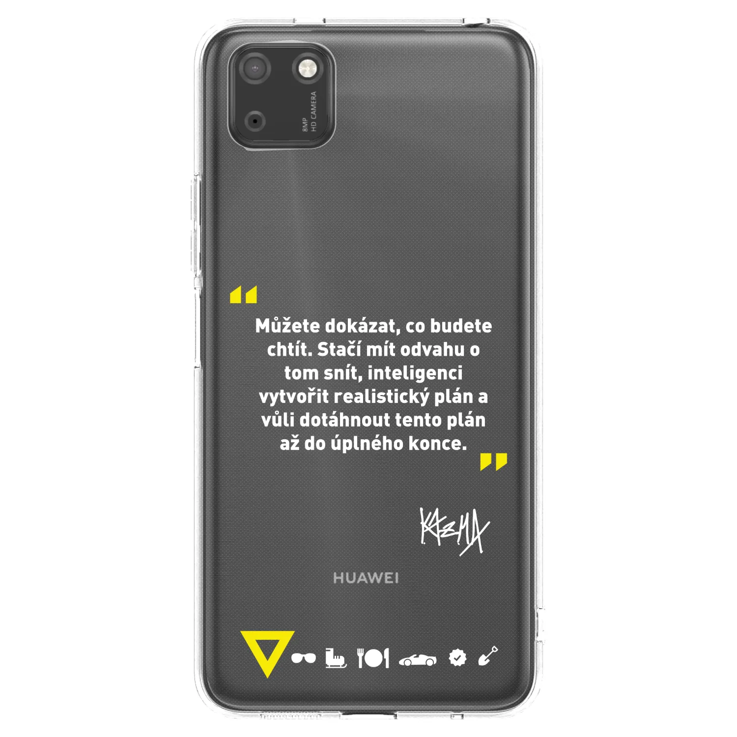 Picasee silikónový prehľadný obal pre Huawei Y5P - Kazma - MŮŽETE DOKÁZAT, CO BUDETE CHTÍT