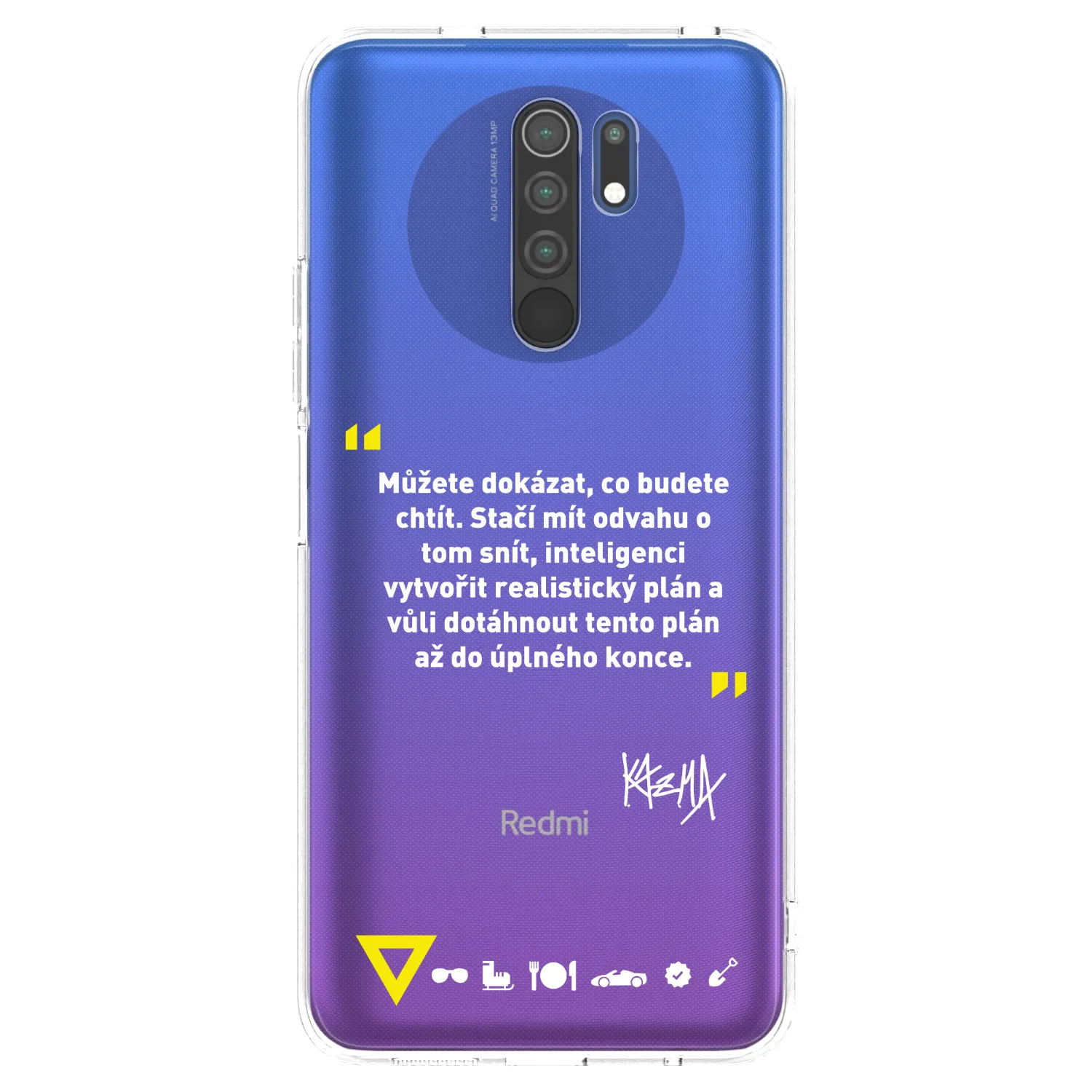 Picasee silikónový prehľadný obal pre Xiaomi Redmi 9 - Kazma - MŮŽETE DOKÁZAT, CO BUDETE CHTÍT