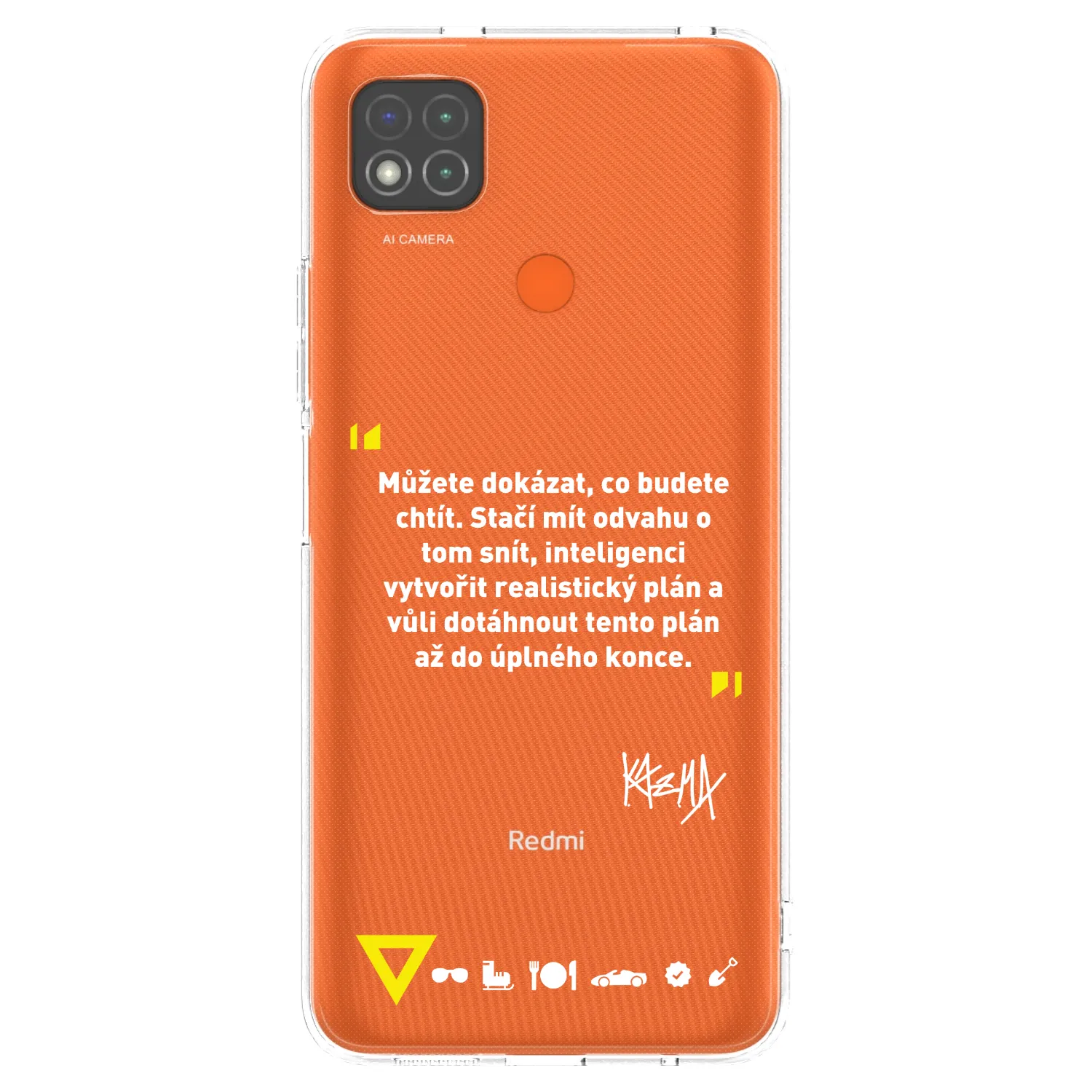 Picasee silikónový prehľadný obal pre Xiaomi Redmi 9C - Kazma - MŮŽETE DOKÁZAT, CO BUDETE CHTÍT