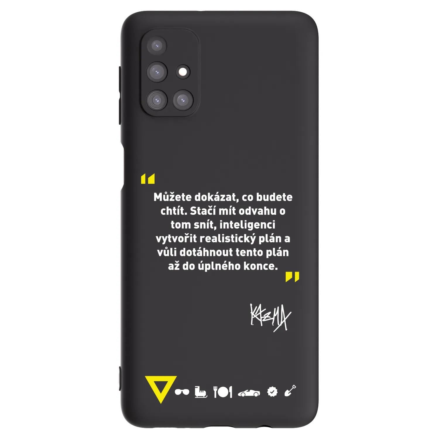 Picasee silikónový čierny obal pre Samsung Galaxy M31s - Kazma - MŮŽETE DOKÁZAT, CO BUDETE CHTÍT