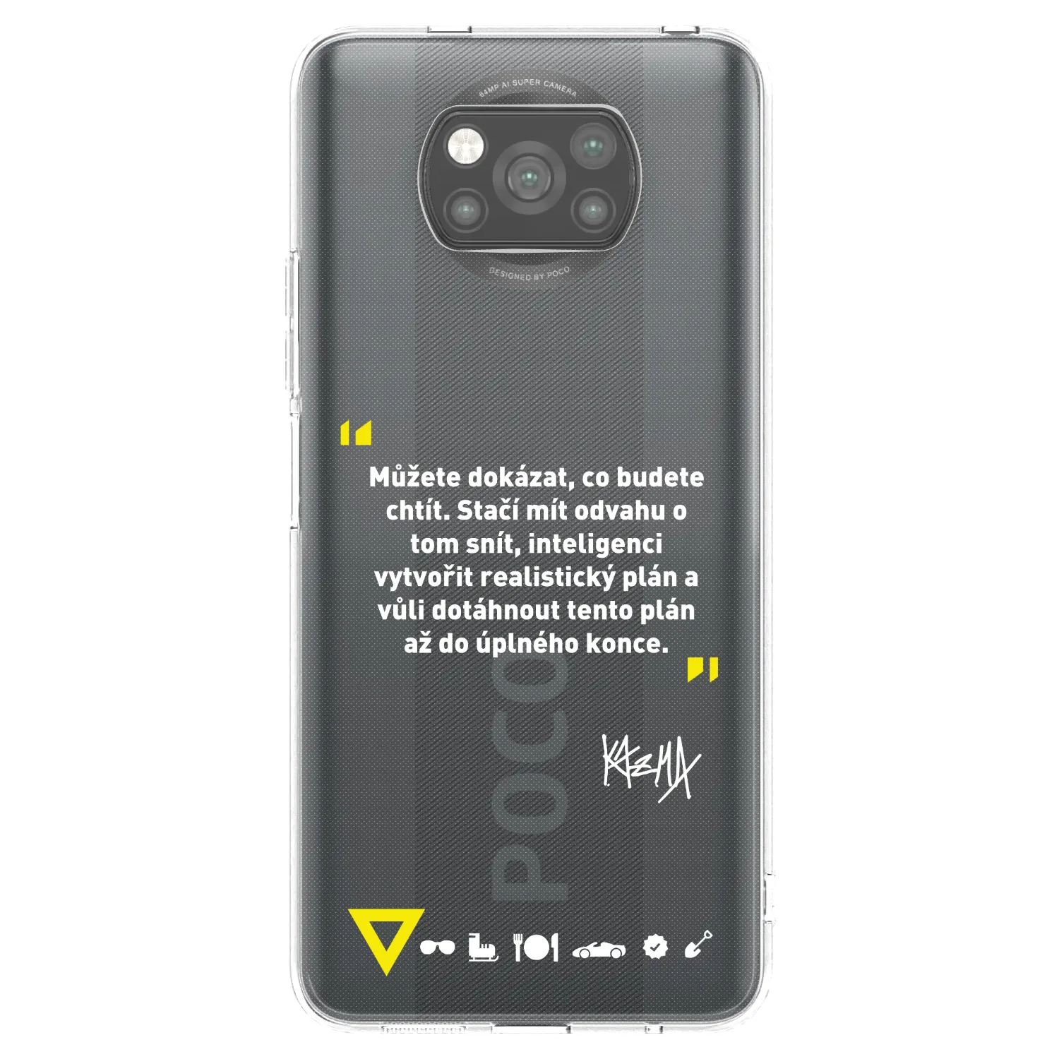 Picasee silikónový čierny obal pre Xiaomi Poco X3 - Kazma - MŮŽETE DOKÁZAT, CO BUDETE CHTÍT