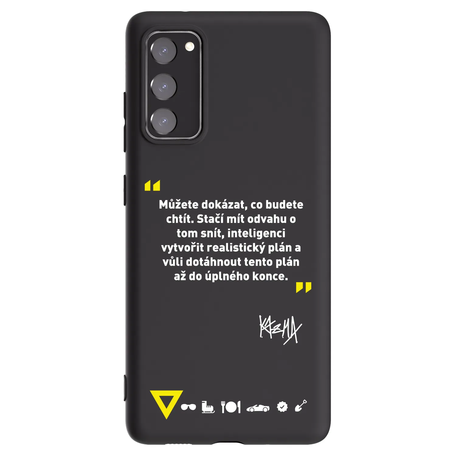 Picasee silikónový čierny obal pre Samsung Galaxy S20 FE - Kazma - MŮŽETE DOKÁZAT, CO BUDETE CHTÍT