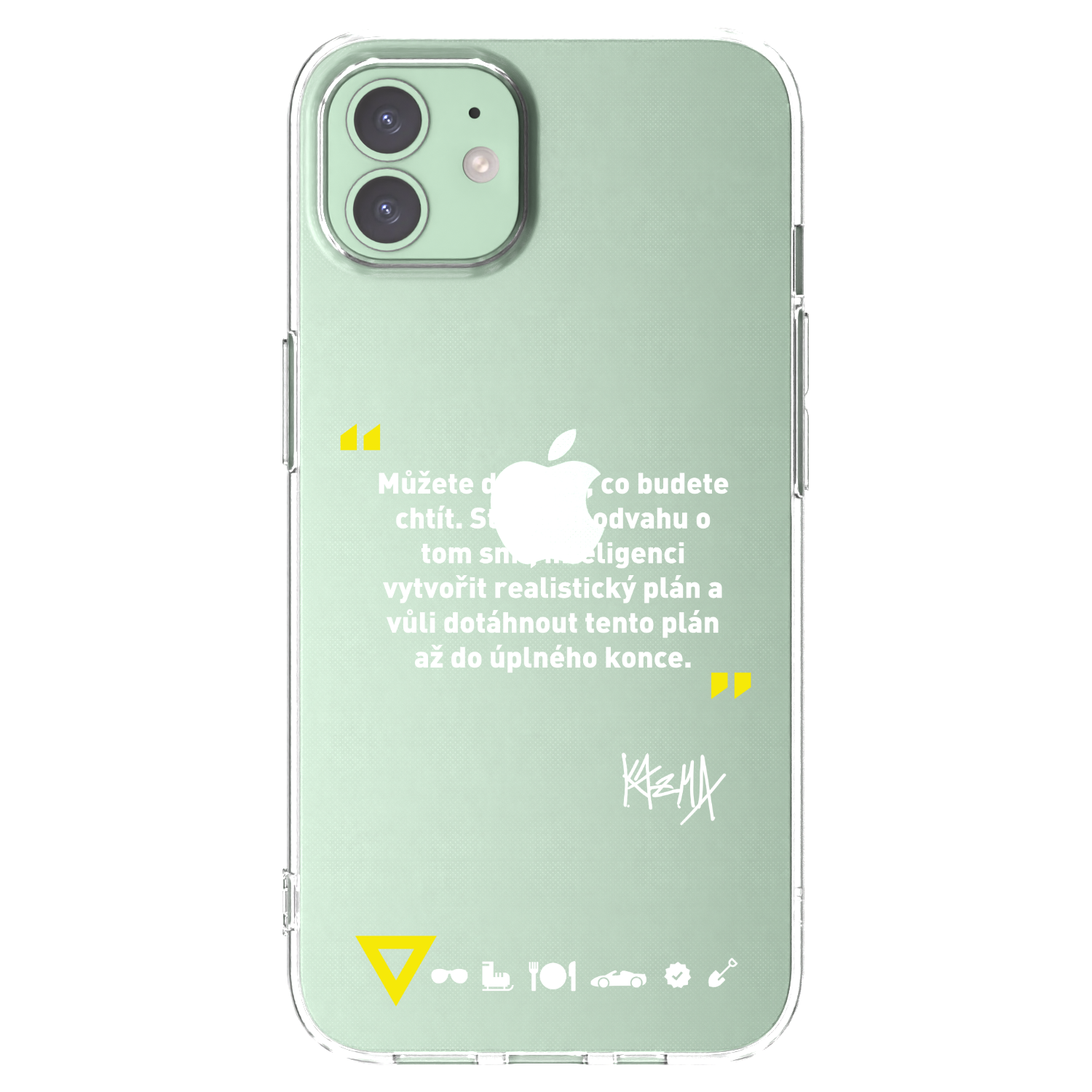 Picasee silikónový prehľadný obal pre Apple iPhone 12 - Kazma - MŮŽETE DOKÁZAT, CO BUDETE CHTÍT