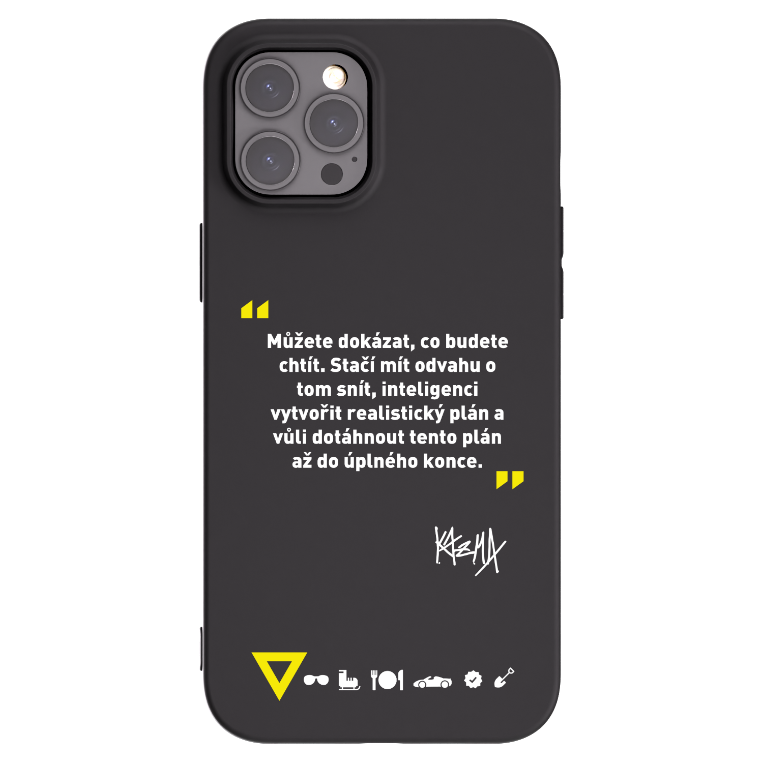 Picasee silikónový čierny obal pre Apple iPhone 12 Pro Max - Kazma - MŮŽETE DOKÁZAT, CO BUDETE CHTÍT