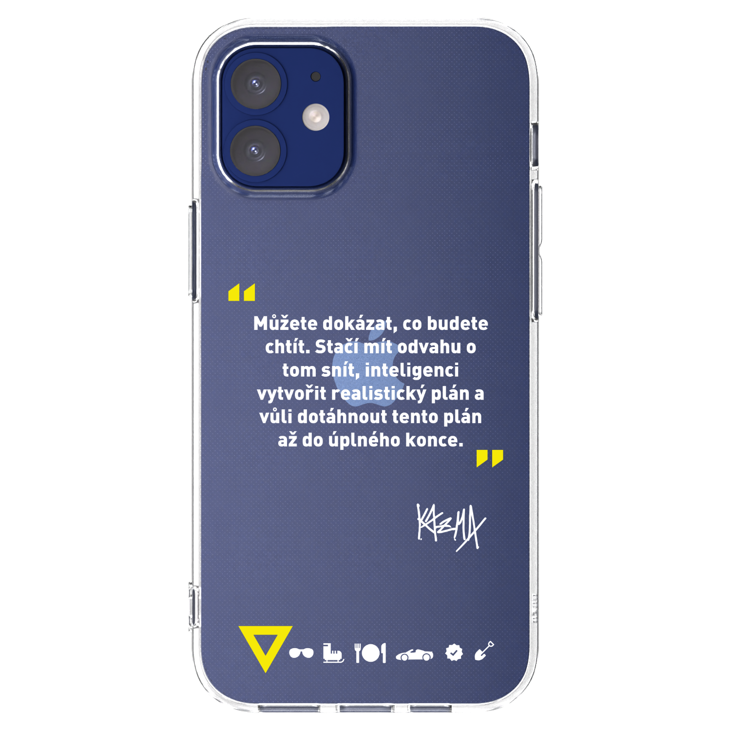 Picasee silikónový prehľadný obal pre Apple iPhone 12 mini - Kazma - MŮŽETE DOKÁZAT, CO BUDETE CHTÍT
