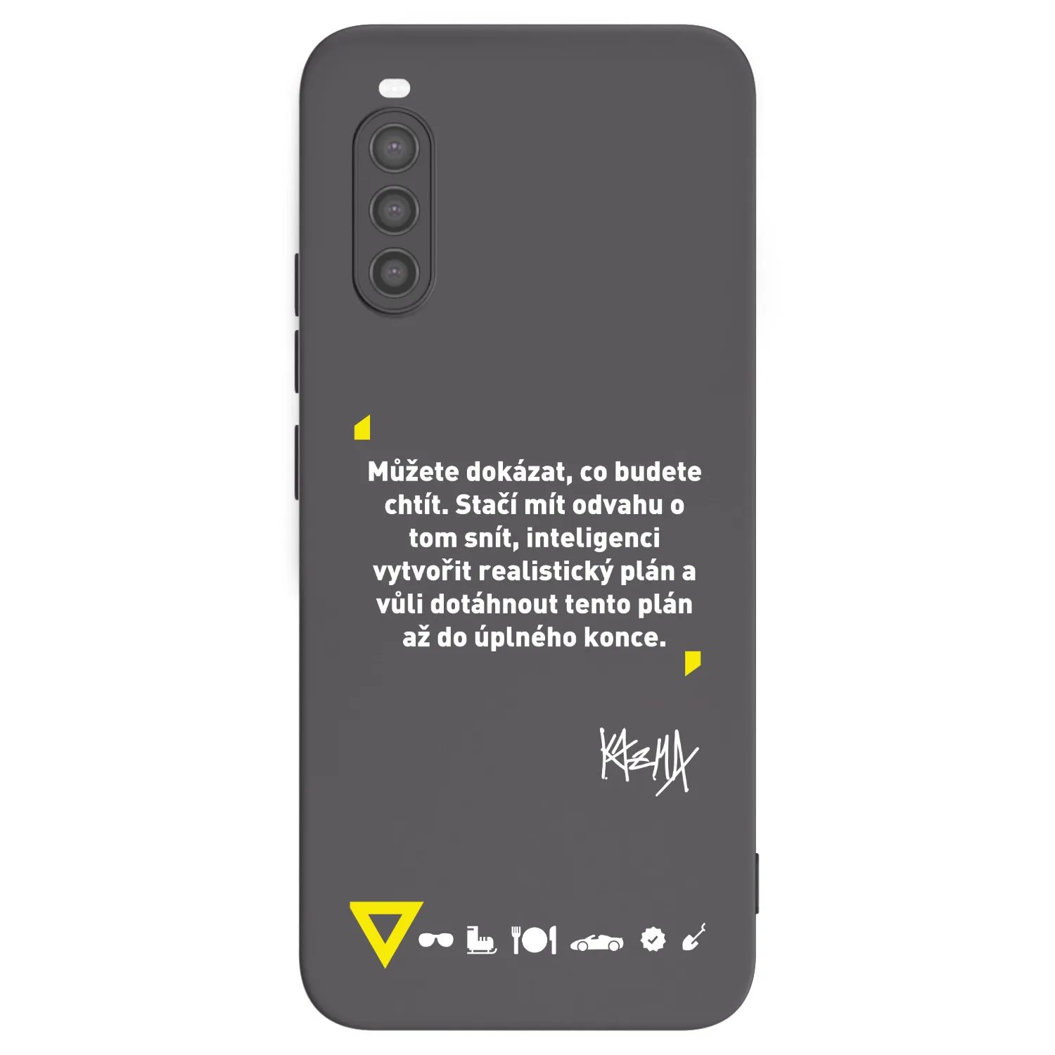 Picasee silikónový čierny obal pre Sony Xperia 10 II - Kazma - MŮŽETE DOKÁZAT, CO BUDETE CHTÍT