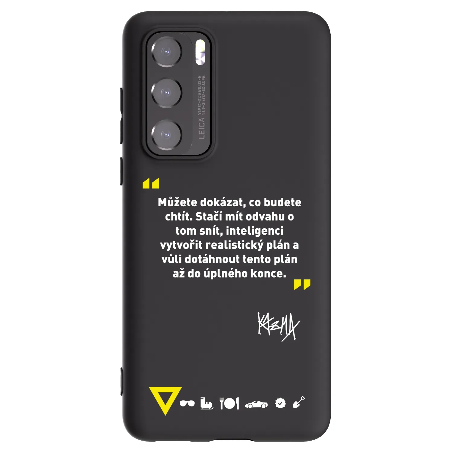 Picasee silikónový čierny obal pre Huawei P40 - Kazma - MŮŽETE DOKÁZAT, CO BUDETE CHTÍT