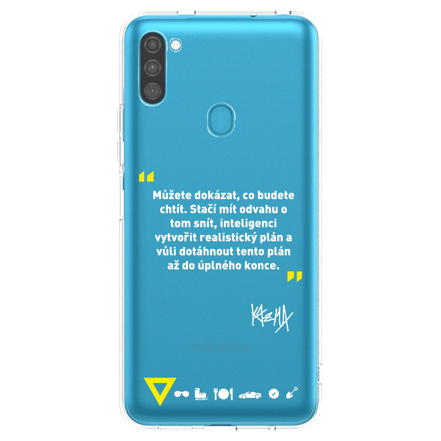 Picasee silikónový prehľadný obal pre Samsung Galaxy M11 - Kazma - MŮŽETE DOKÁZAT, CO BUDETE CHTÍT