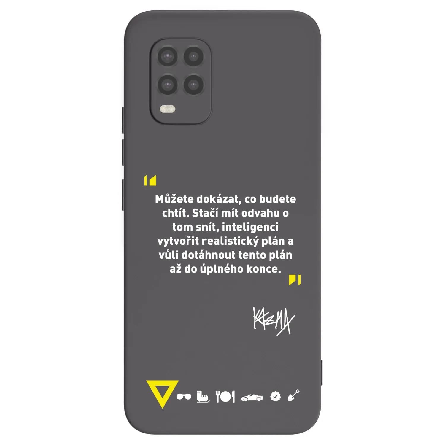 Picasee silikónový čierny obal pre Xiaomi Mi 10 Lite - Kazma - MŮŽETE DOKÁZAT, CO BUDETE CHTÍT