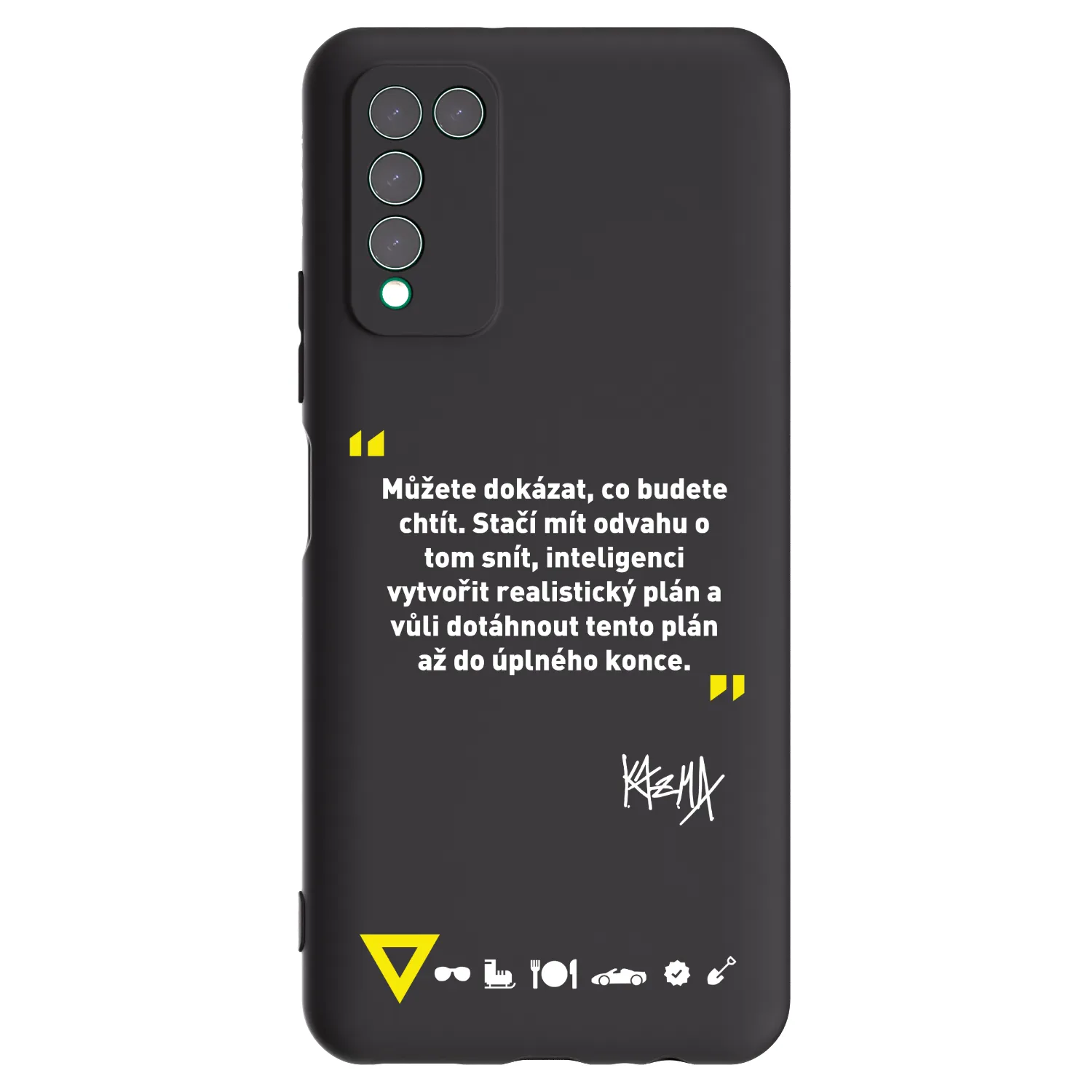 Picasee silikónový čierny obal pre Honor 10X Lite - Kazma - MŮŽETE DOKÁZAT, CO BUDETE CHTÍT