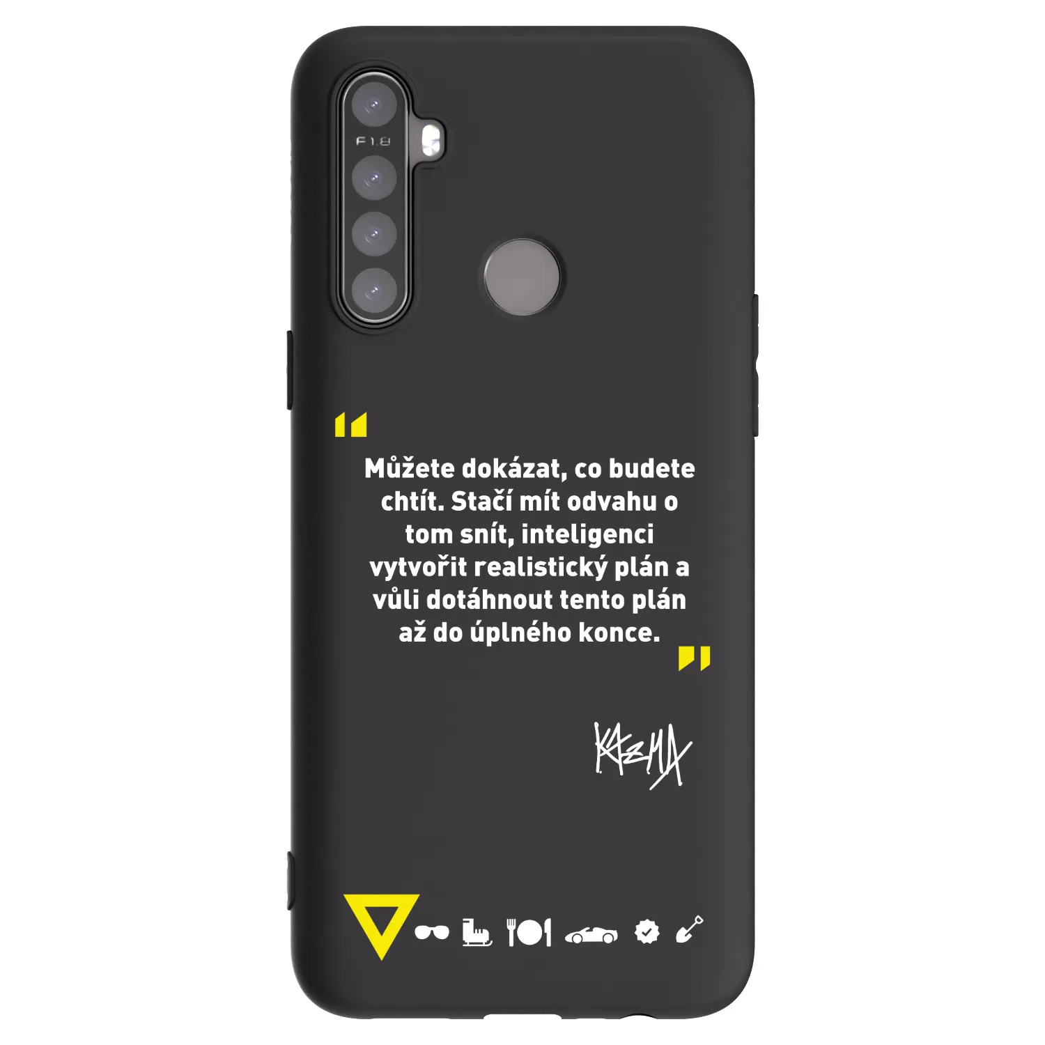 Picasee silikónový čierny obal pre Realme 5 - Kazma - MŮŽETE DOKÁZAT, CO BUDETE CHTÍT