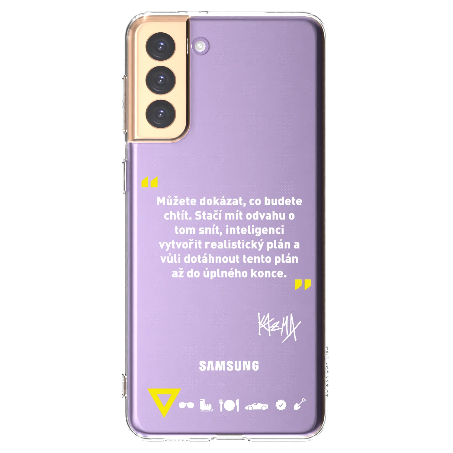 Picasee silikónový prehľadný obal pre Samsung Galaxy S21+ 5G G996F - Kazma - MŮŽETE DOKÁZAT, CO BUDETE CHTÍT