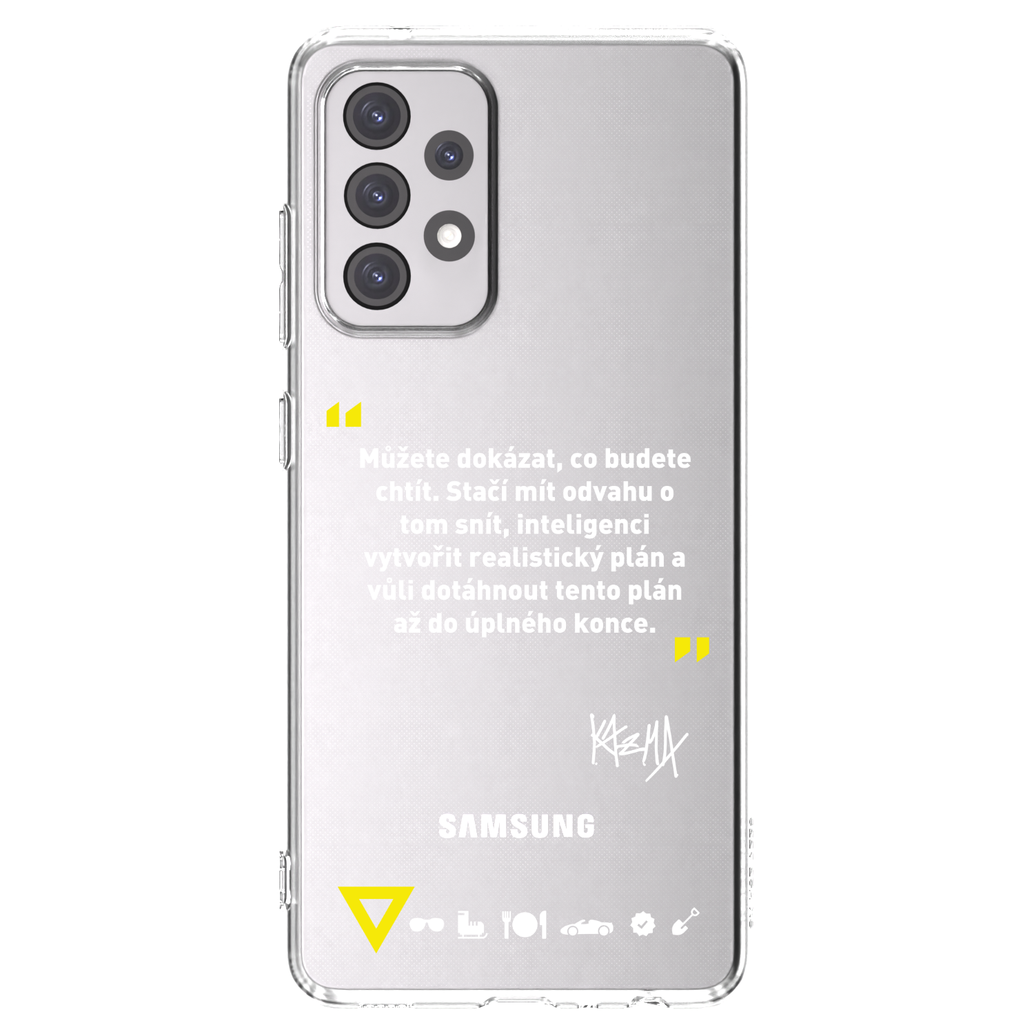 Picasee silikónový prehľadný obal pre Samsung Galaxy A52 5G A525F - Kazma - MŮŽETE DOKÁZAT, CO BUDETE CHTÍT