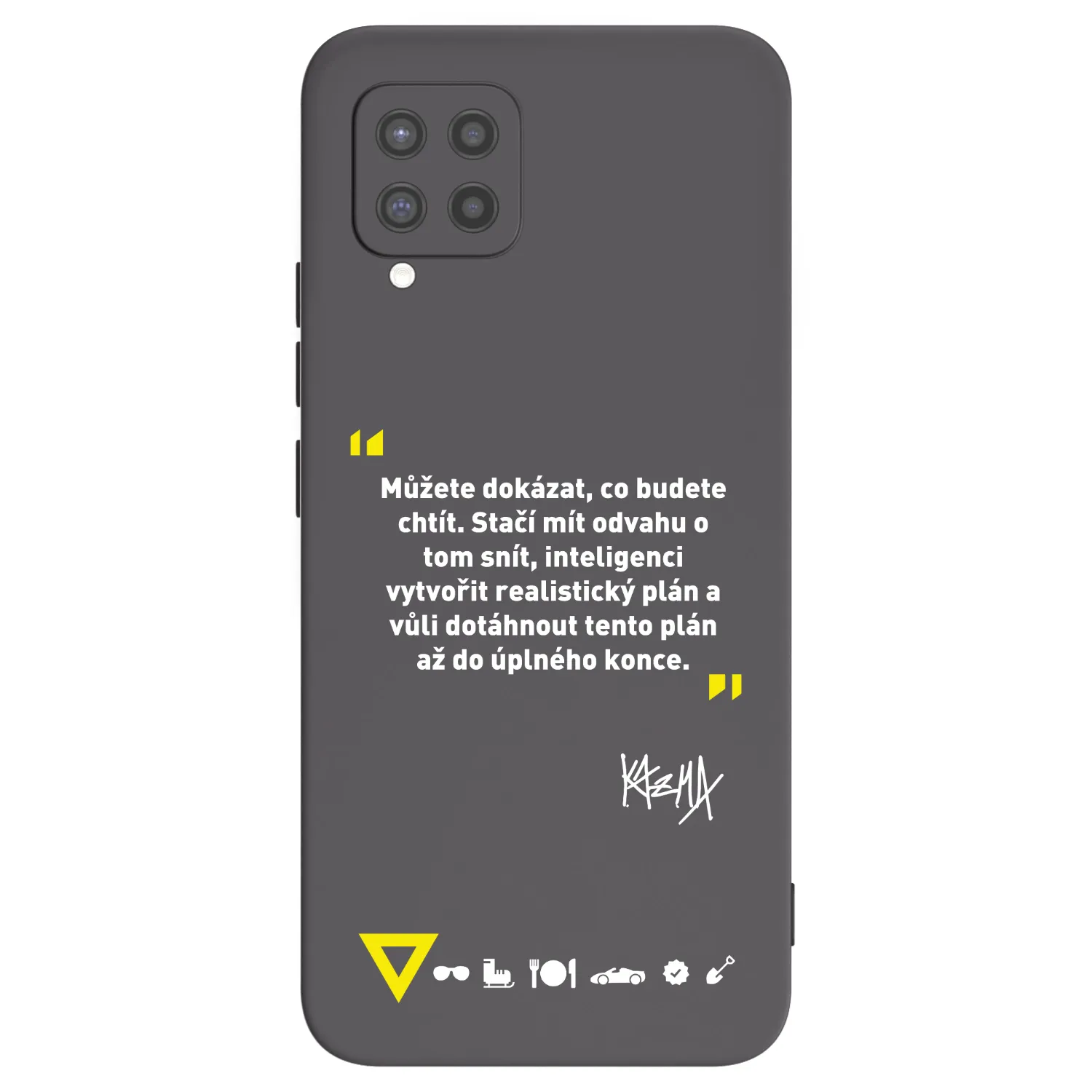 Picasee silikónový čierny obal pre Samsung Galaxy A42 A426B - Kazma - MŮŽETE DOKÁZAT, CO BUDETE CHTÍT