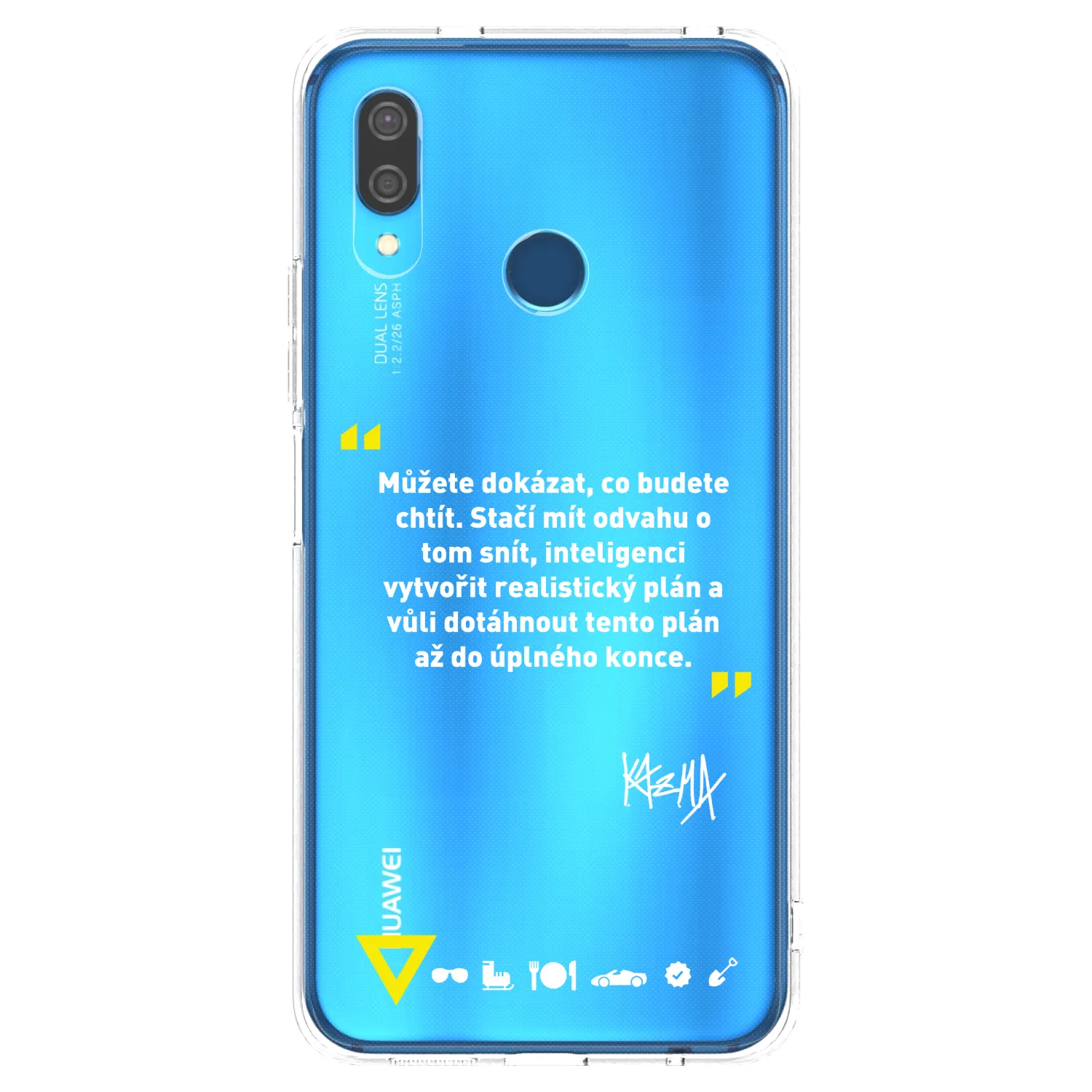 Picasee silikónový prehľadný obal pre Huawei P20 Lite - Kazma - MŮŽETE DOKÁZAT, CO BUDETE CHTÍT