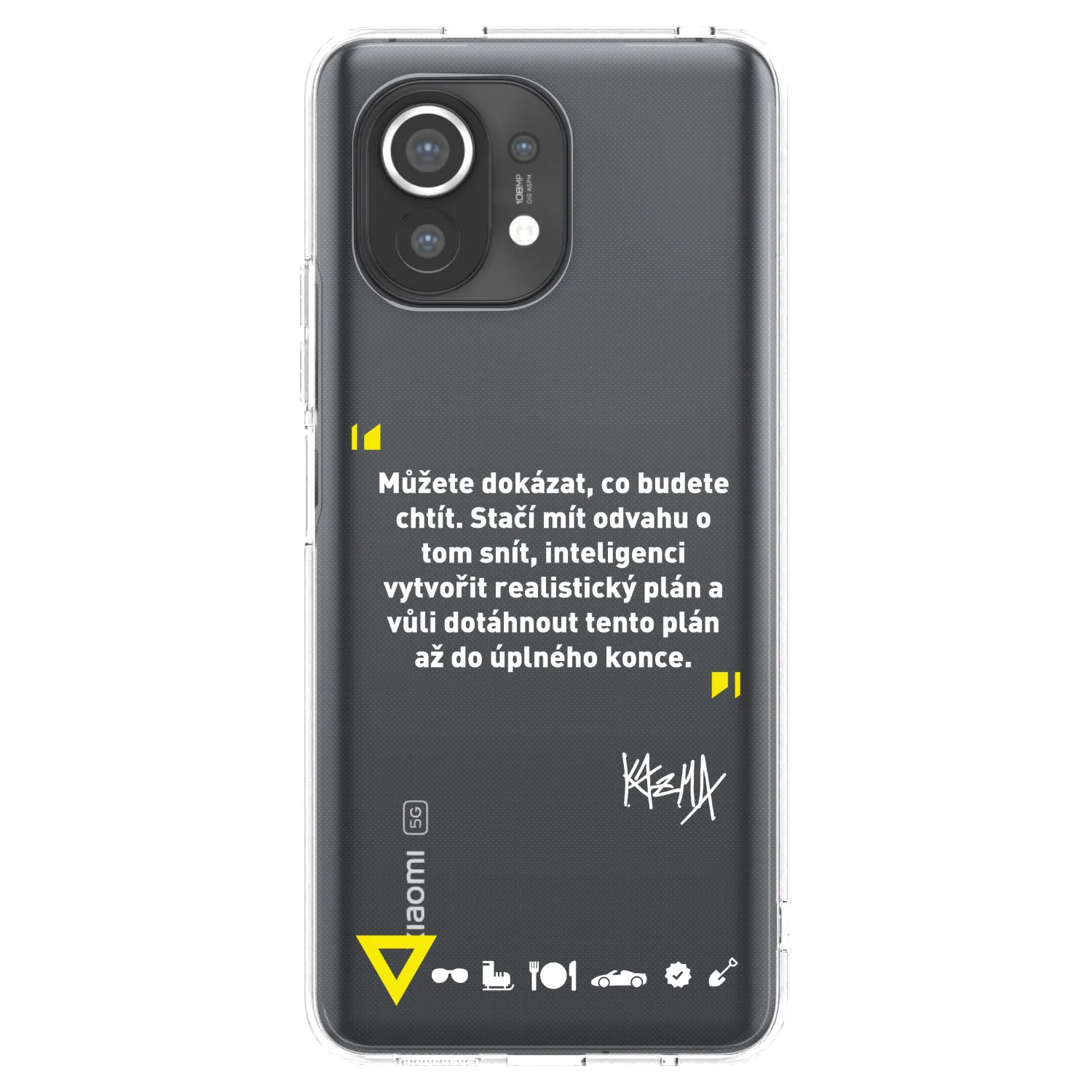 Picasee silikónový prehľadný obal pre Xiaomi Mi 11 - Kazma - MŮŽETE DOKÁZAT, CO BUDETE CHTÍT