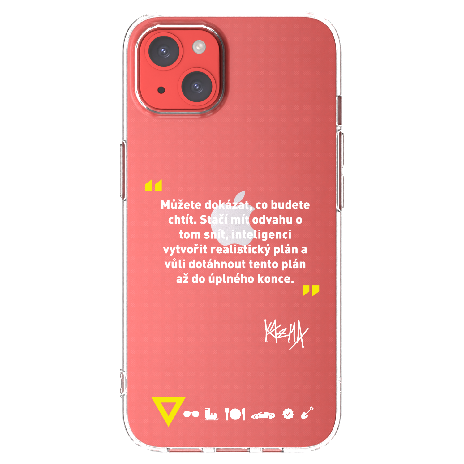 Picasee silikónový prehľadný obal pre Apple iPhone 13 - Kazma - MŮŽETE DOKÁZAT, CO BUDETE CHTÍT