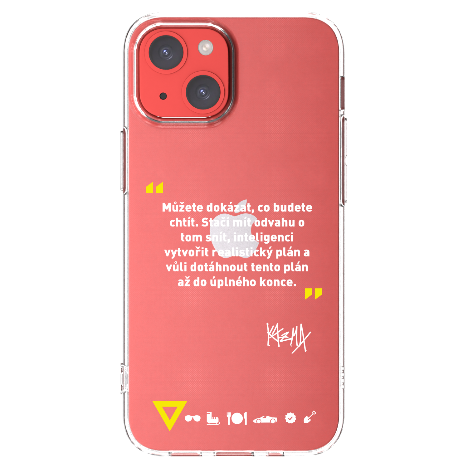 Picasee silikónový prehľadný obal pre Apple iPhone 13 mini - Kazma - MŮŽETE DOKÁZAT, CO BUDETE CHTÍT
